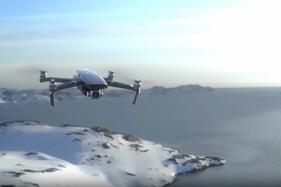 flying drone with camera